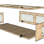 Image détaillée des différentes parties d'une plateforme d'observation, conçue pour une manipulation aisée et un assemblage simple.