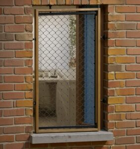 Filet de sécurité et de protection fixe pour fenêtre, adaptable, anti-chute et anti-évasion, pour chat, sur mesure, avec ou sans montage.