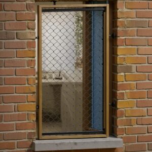 Filet de sécurité et de protection fixe pour fenêtre, adaptable, anti-chute et anti-évasion, pour chat, sur mesure, avec ou sans montage.