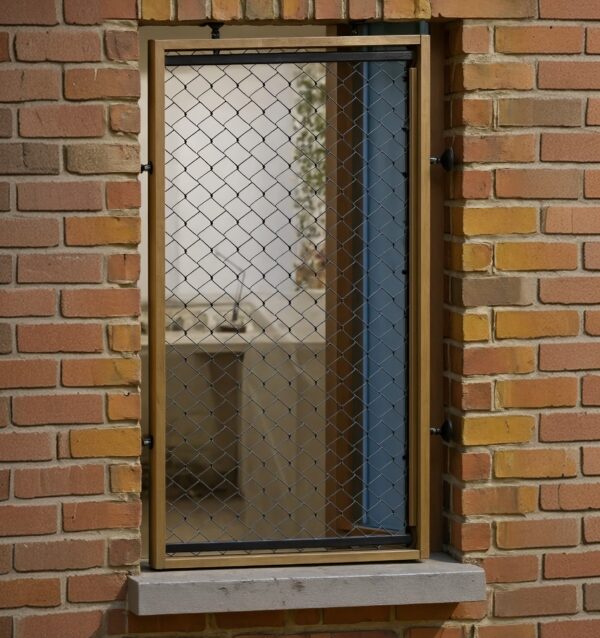 Filet de sécurité et de protection fixe pour fenêtre, adaptable, anti-chute et anti-évasion, pour chat, sur mesure, avec ou sans montage.